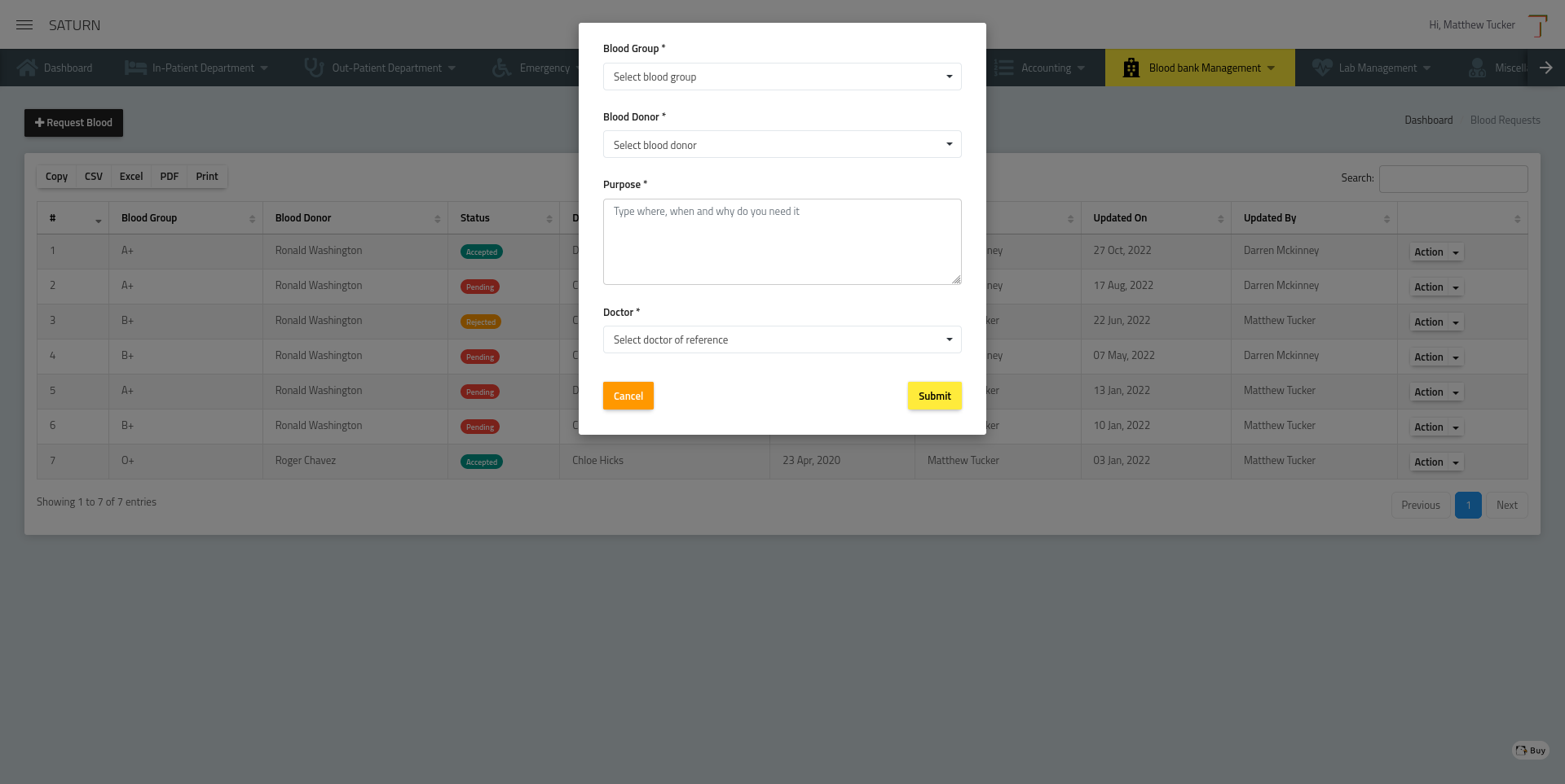 Saturn Hospital Management System