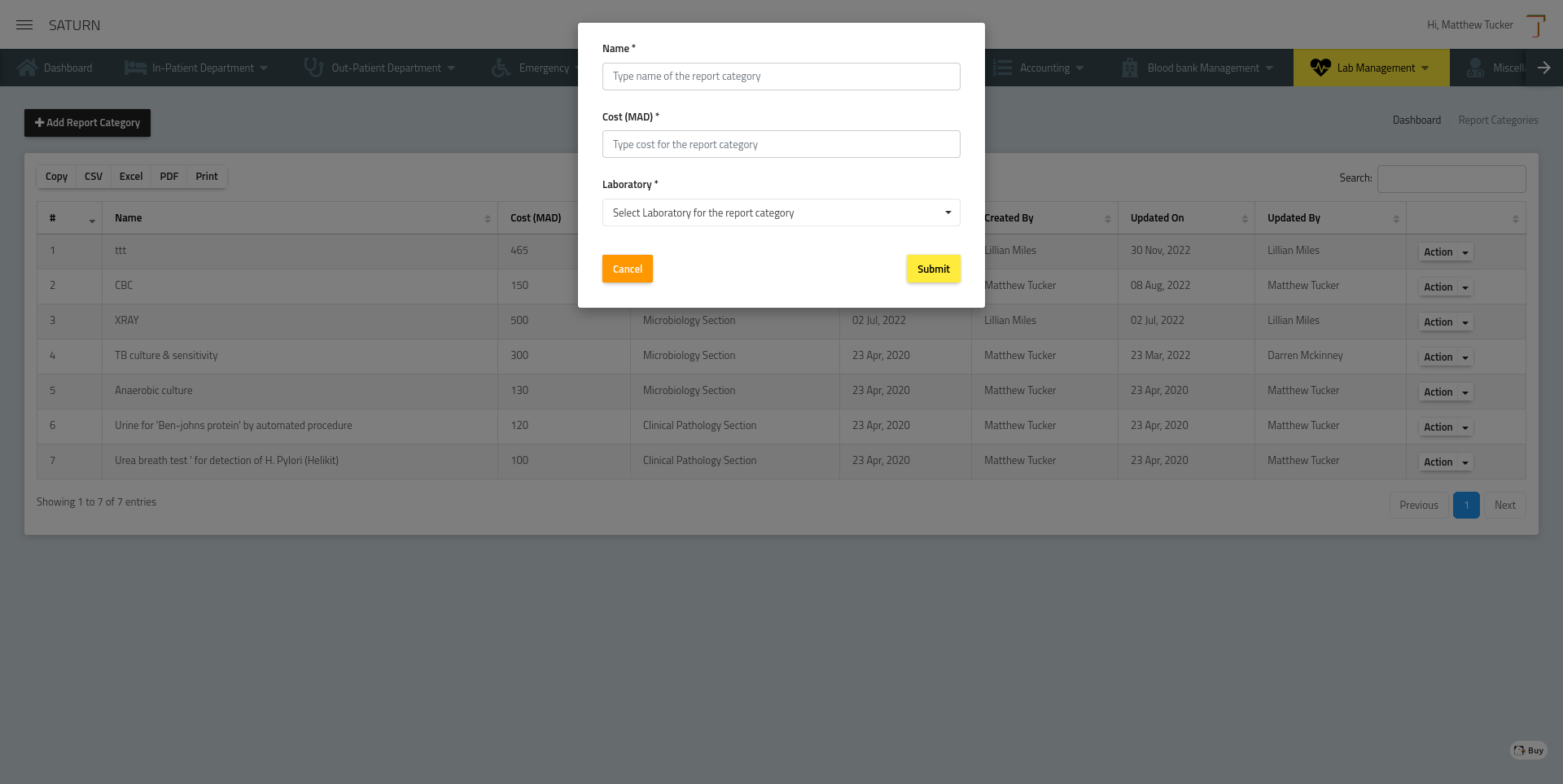 Saturn Hospital Management System