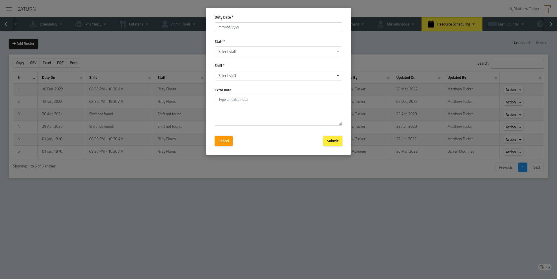 Saturn Hospital Management System