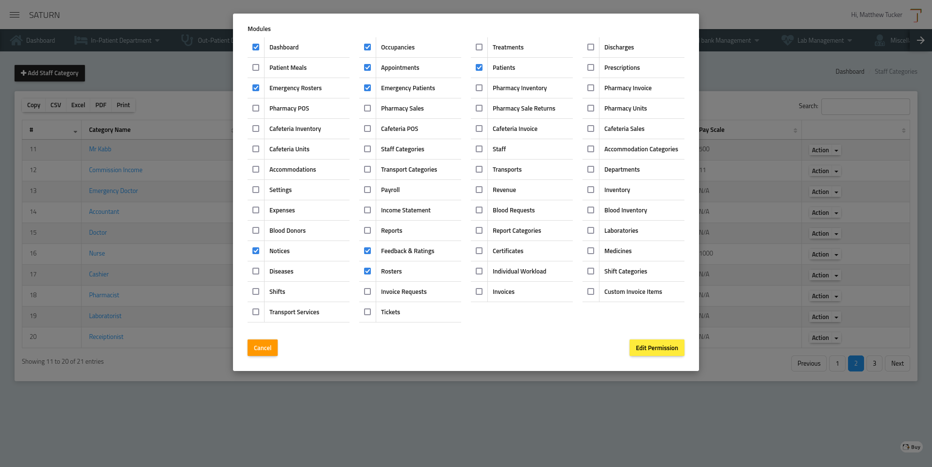 Saturn Hospital Management System